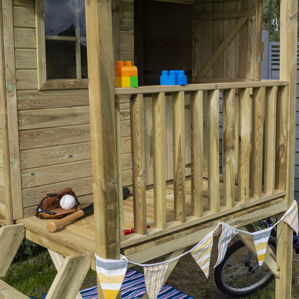 Children's High Quality Wooden Lookout Garden Playhouse Outdoor Cabin - Image 21
