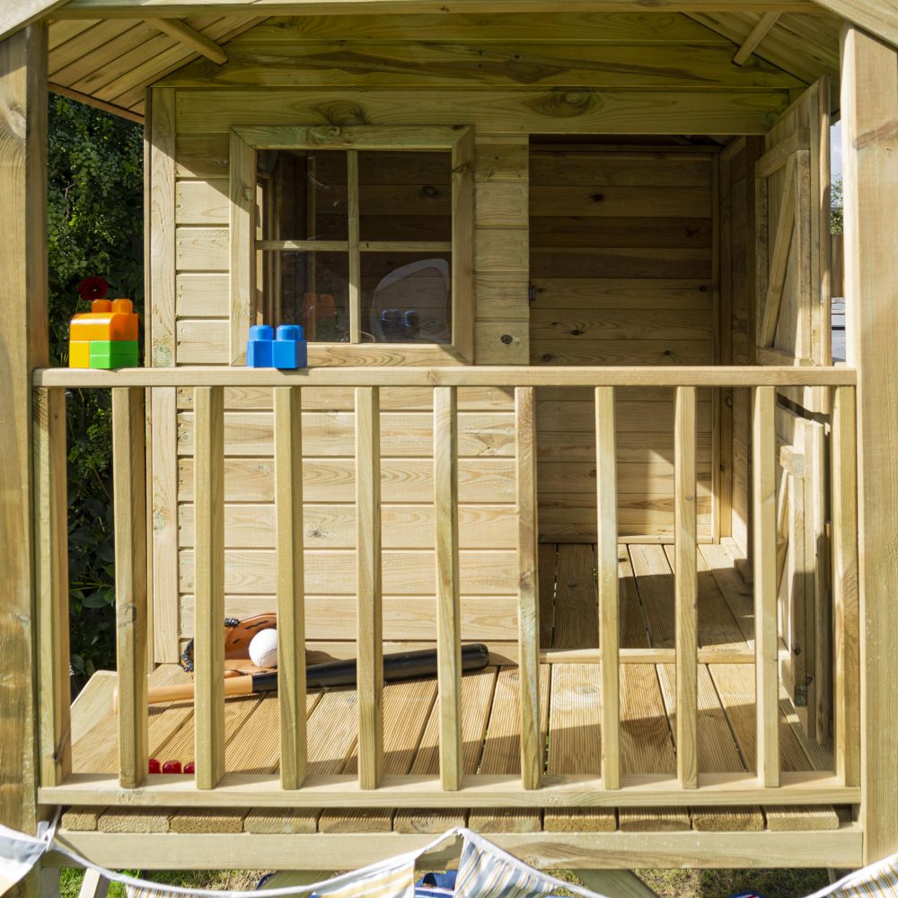 Children's High Quality Wooden Lookout Garden Playhouse Outdoor Cabin - Image 18