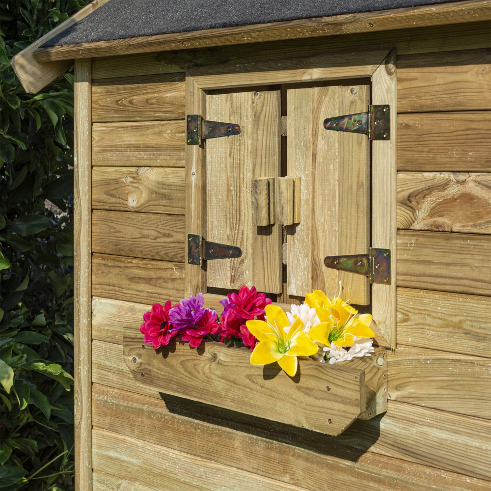 Children's High Quality Wooden Lookout Garden Playhouse Outdoor Cabin - Image 15