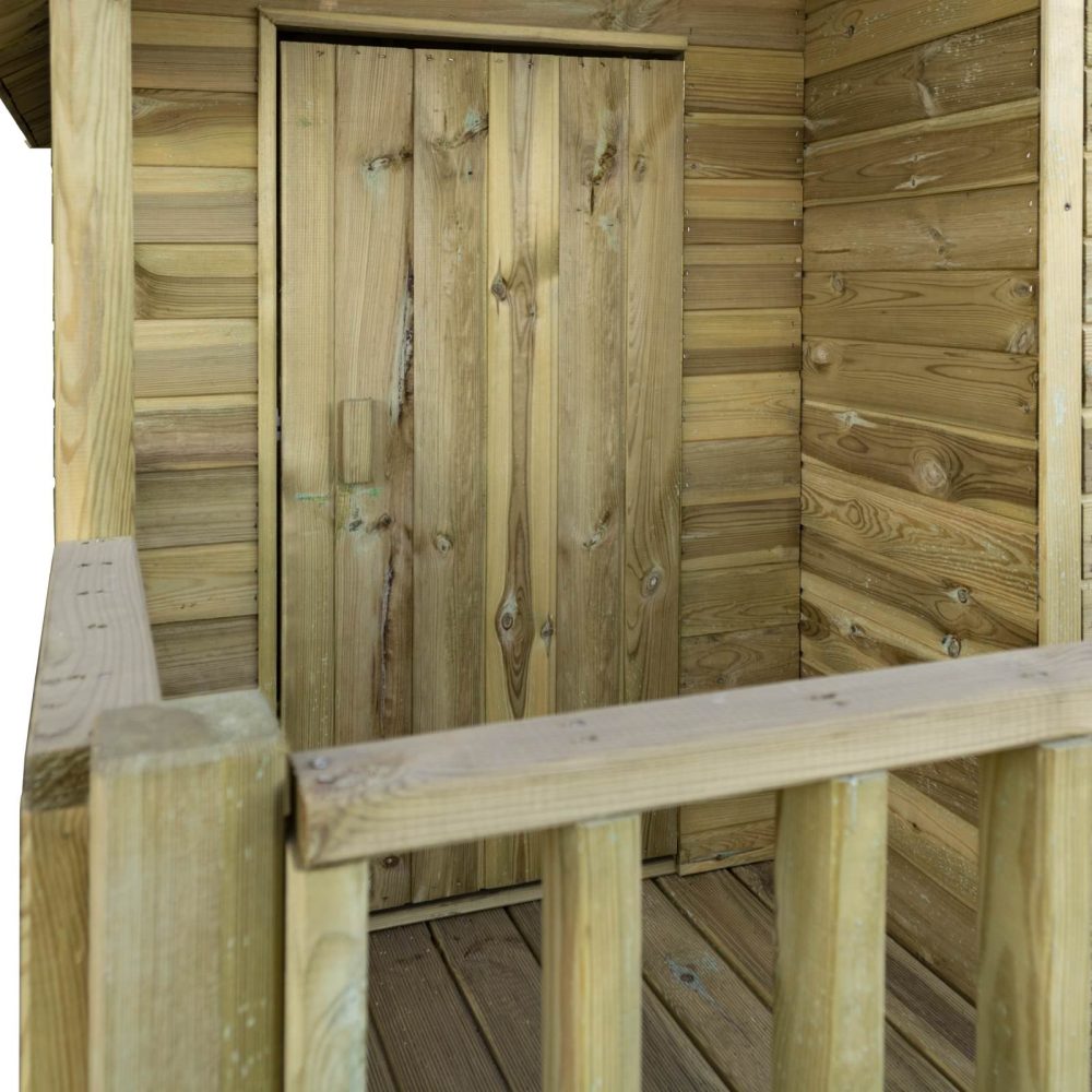 Children's High Quality Wooden High View Garden Playhouse Outdoor Cabin & Ladder - Image 6