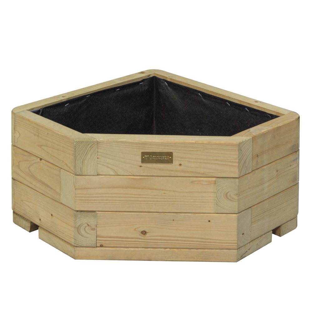 Marberry High Quality Outdoor Wooden Pressure Treated Garden Corner Planter - Image 4