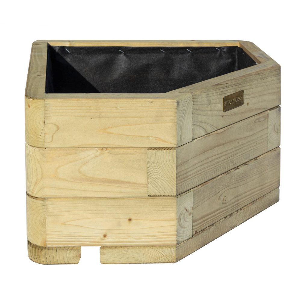 Marberry High Quality Outdoor Wooden Pressure Treated Garden Corner Planter - Image 2