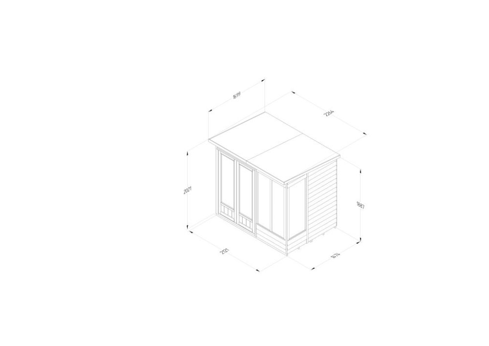 Oakley Overlap Pent Summerhouse 7x5- Garden Building Room Studio Office - Image 4