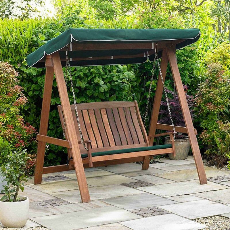 Kingfisher Outdoor Hardwood Swinging Hammock Garden Bench