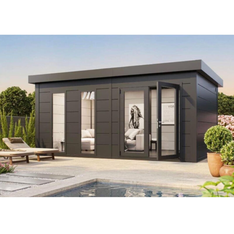 Telluria Luminato 17.5ft x 12ft High Quality Metal Outdoor Garden Room Building