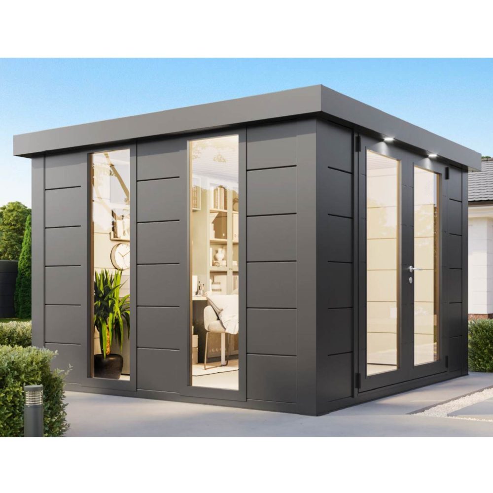 Telluria Luminato 10ft x 10ft High Quality Metal Outdoor Garden Room Building
