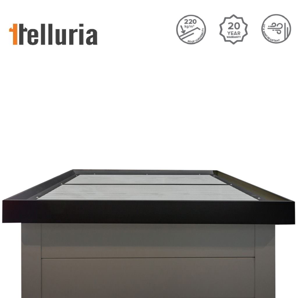 Telluria Luminato 8ft x 8ft High Quality Metal Outdoor Garden Room Building - Image 8