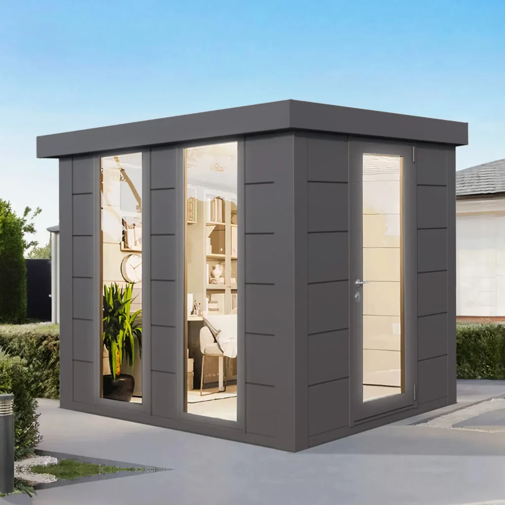 Telluria Luminato 8ft x 8ft High Quality Metal Outdoor Garden Room Building