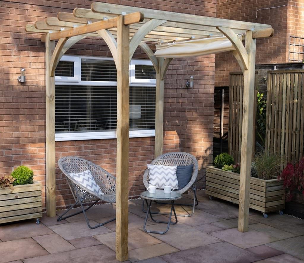 Ultima Pergola Decorative Garden Arch - 2.4 x 2.4m with Canopy - Image 2