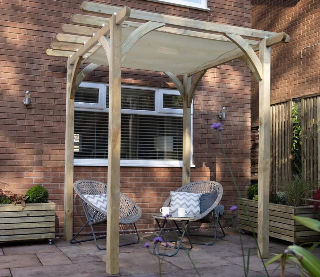 Ultima Pergola Decorative Garden Arch - 2.4 x 2.4m with Canopy