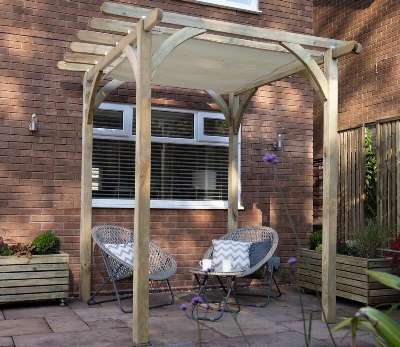 Ultima Pergola Decorative Garden Arch - 2.4 x 2.4m with Canopy