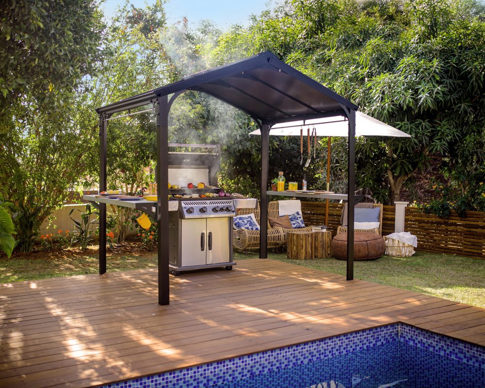 Austin 6 ft. x 8 ft. Grill Gazebo Kit - Grey Structure