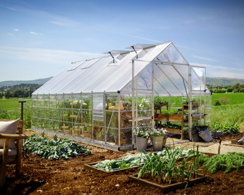 Balance 10 ft. x 20 ft. Greenhouse Kit - Silver Structure & Hybrid Panels