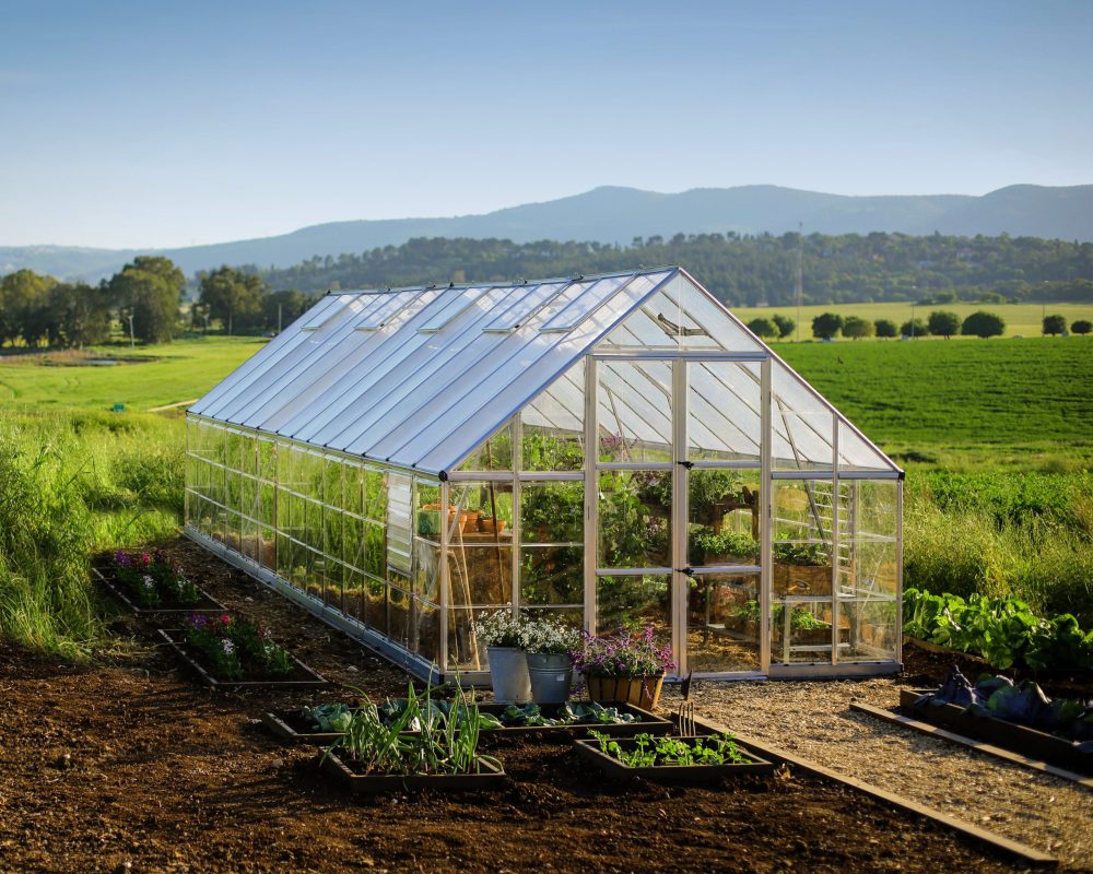 Balance 10 ft. x 28 ft. Greenhouse Kit - Silver Structure & Hybrid Panels