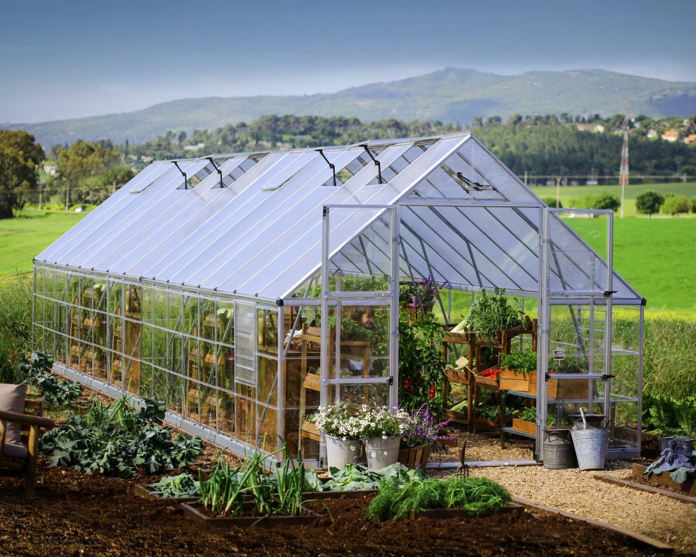 Balance 10 ft. x 32 ft. Greenhouse Kit - Silver Structure & Hybrid Panels