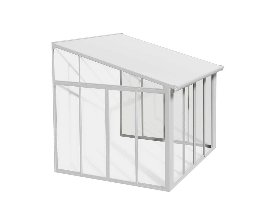 Sanremo 10 ft. x 10 ft. Solarium Kit - White Structure & White Panels - Image 2