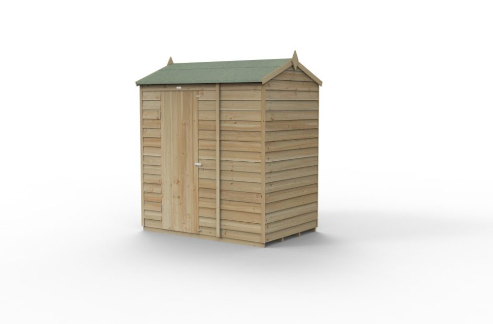 Forest 6 x 4 4Life Overlap Reverse Apex Shed - No Window - Image 3