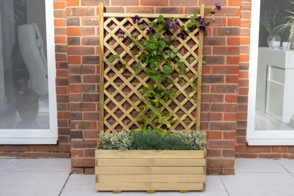 Trellis Garden Planter Lattice Flower Pot