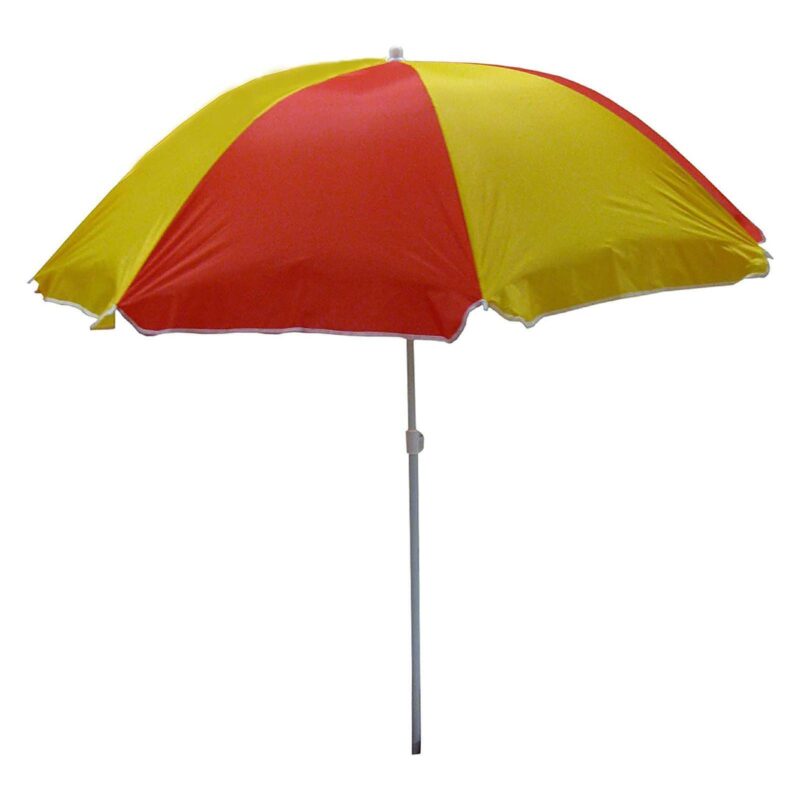 Umbrella Parasol 1.8M Beach Red & Yellow Garden