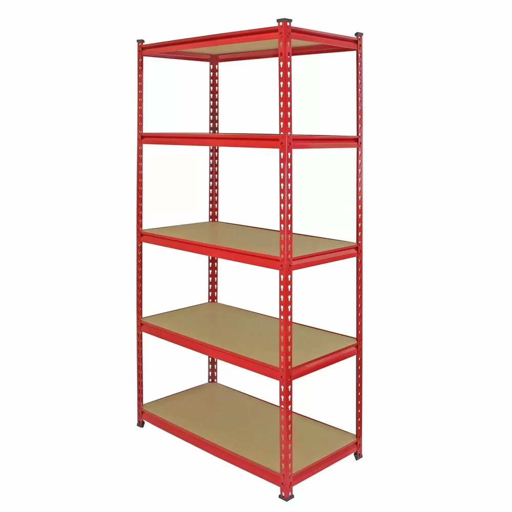 Z-Rax Extra Strong Steel Shelves, Red, 90cm W, 45cm D - Image 7