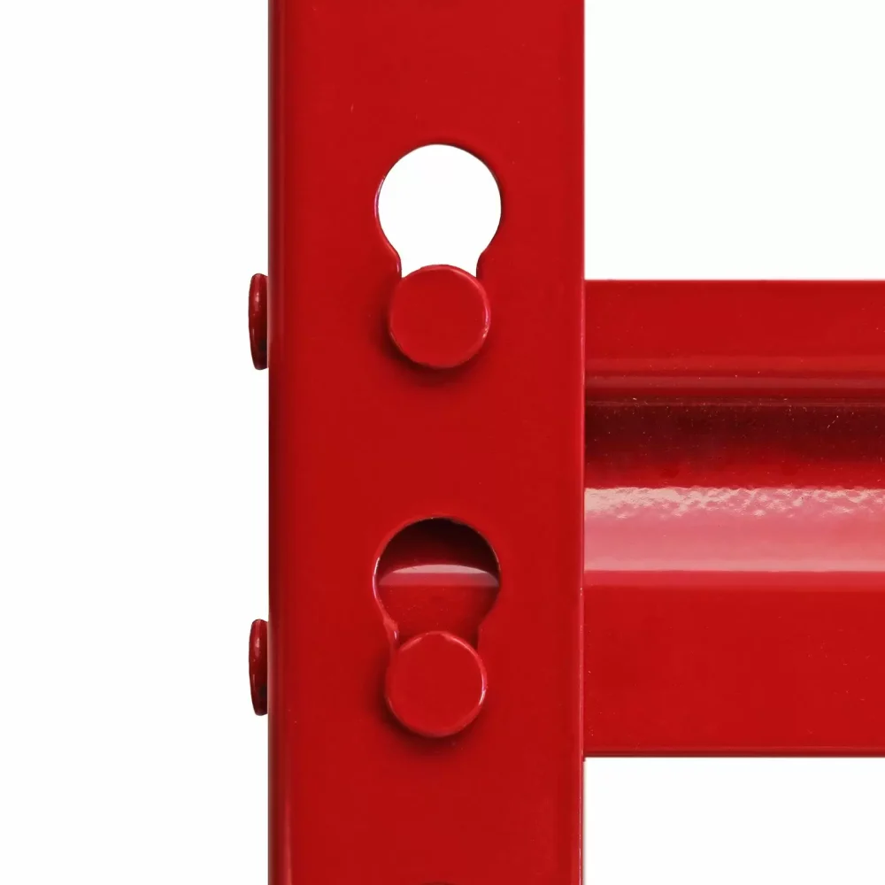 Z-Rax Extra Strong Steel Shelves, Red, 90cm W, 45cm D - Image 2
