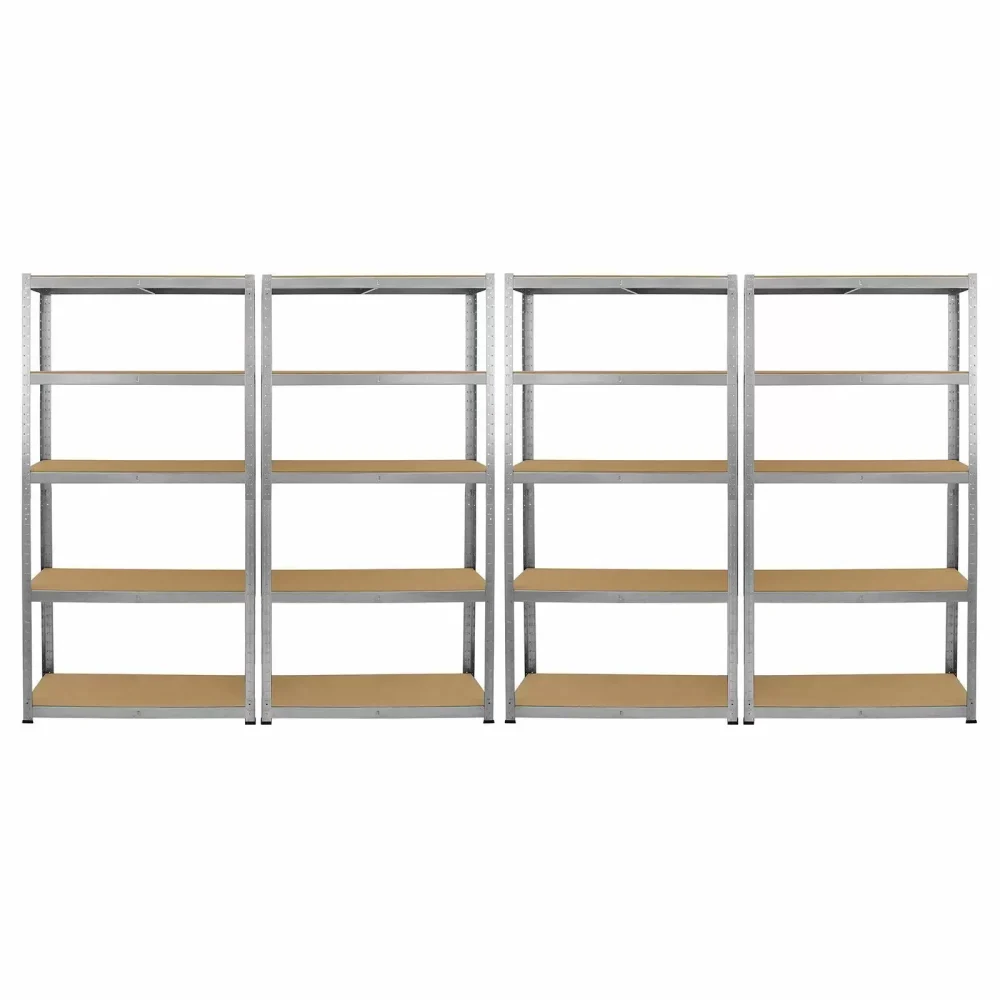 4 x Galwix Galvanised Steel Shelves, 90cm Wide