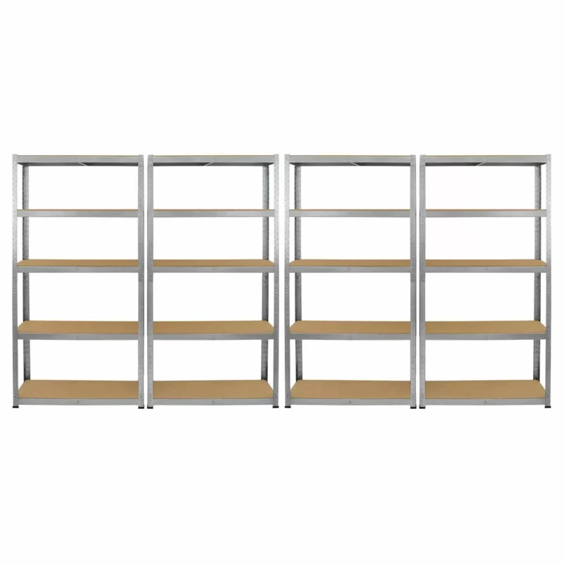 4 x Galwix Galvanised Steel Shelves, 90cm Wide
