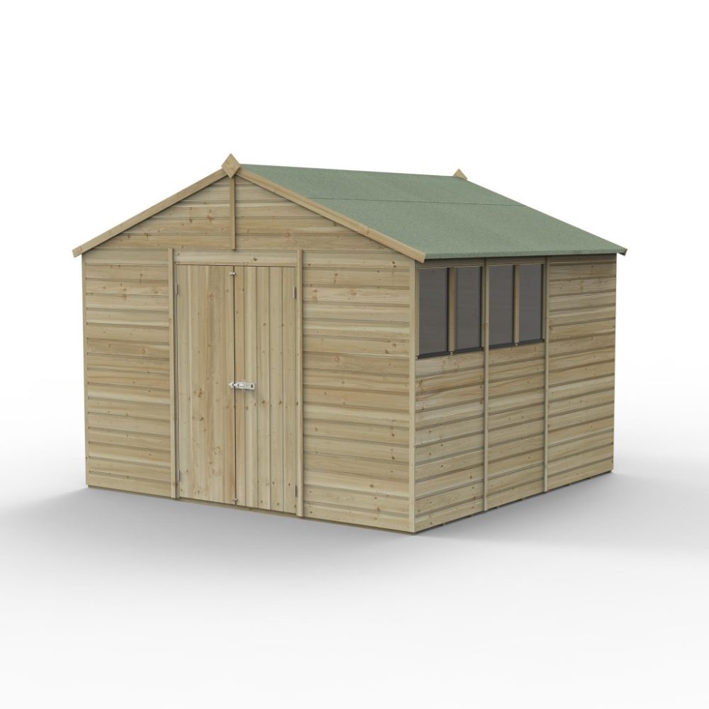 Forest Beckwood 10 x 10 Apex Shed - 4 Windows - Double Door - Image 20