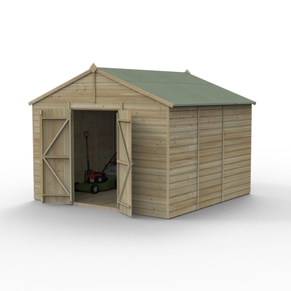 Forest Beckwood 10 x 10 Apex Shed - No Windows - Double Door - Image 2