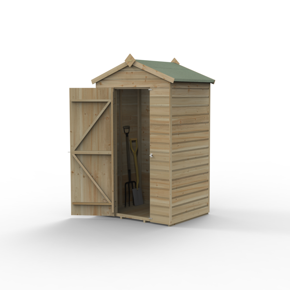Forest Beckwood 4 x 3 Apex Shed - No Windows - Image 2