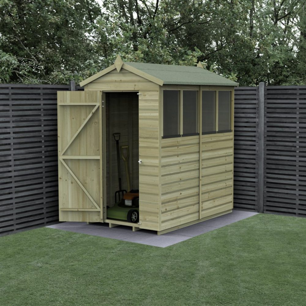 Forest Beckwood 4 x 6 Apex Shed - 4 Windows