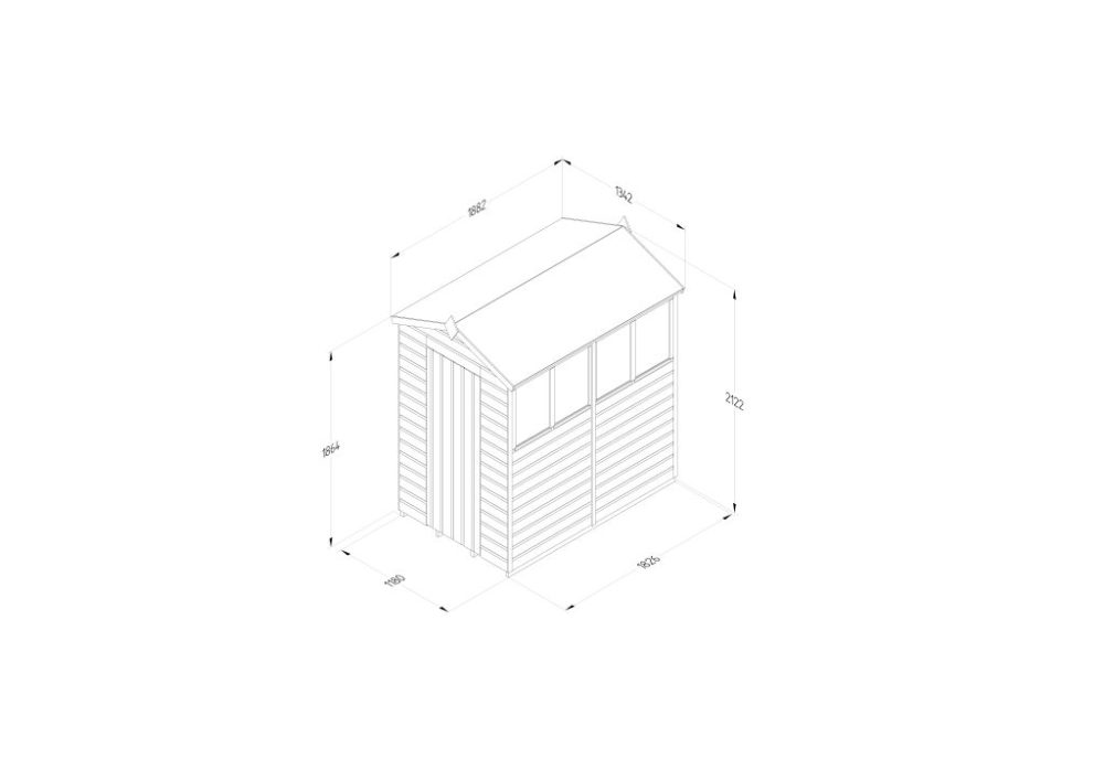 Forest Beckwood 4 x 6 Apex Shed - 4 Windows - Image 4