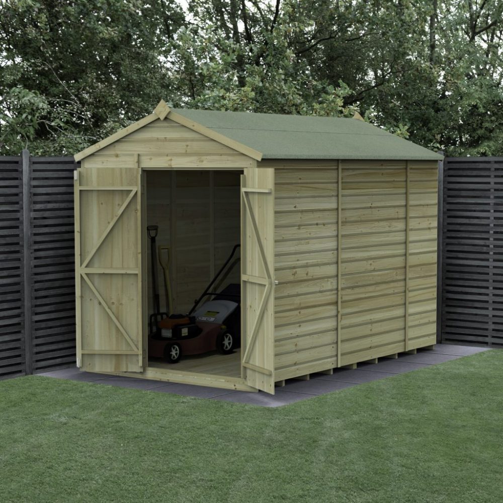 Forest Beckwood 6 x 10 Apex Shed - No Windows - Double Door