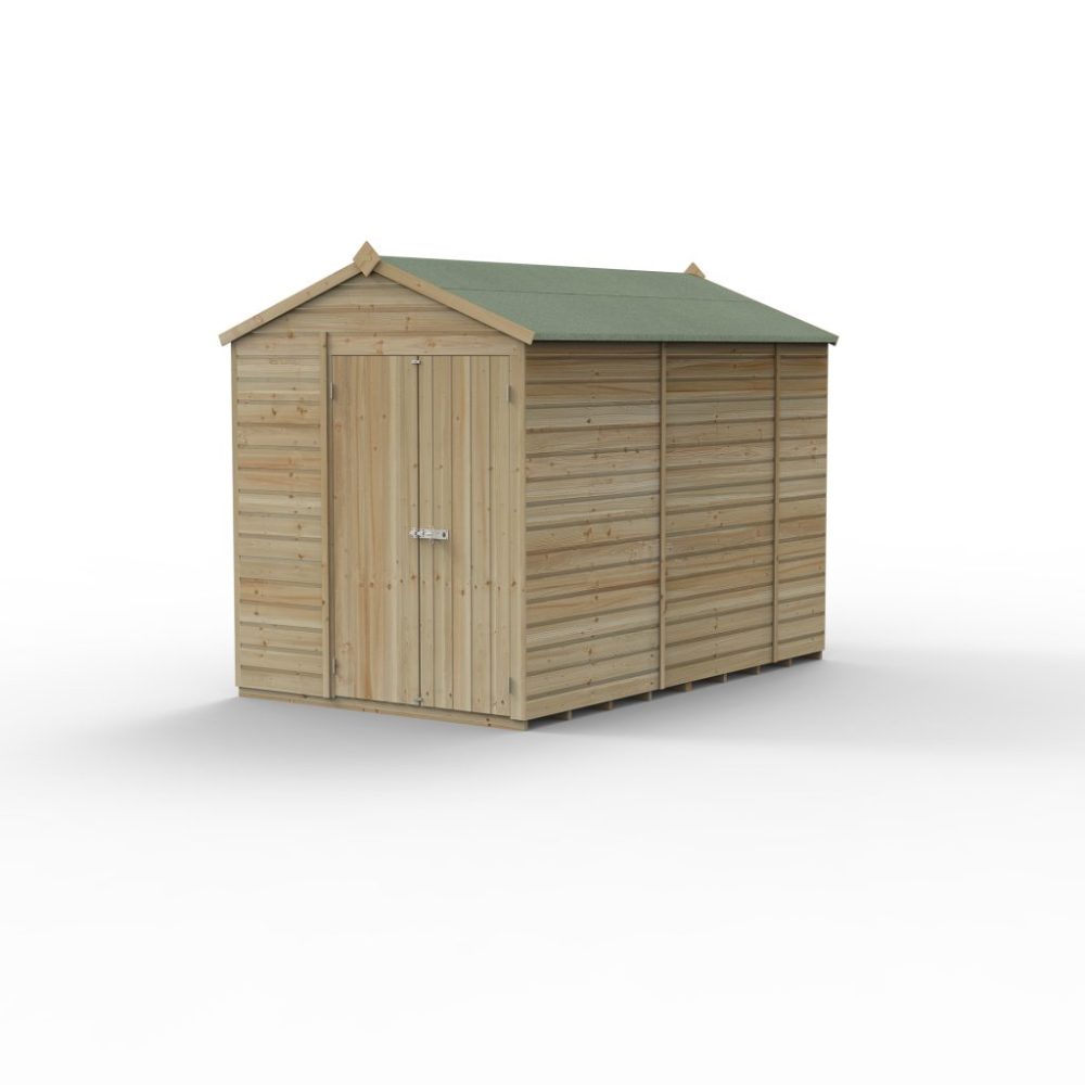 Forest Beckwood 6 x 10 Apex Shed - No Windows - Double Door - Image 3