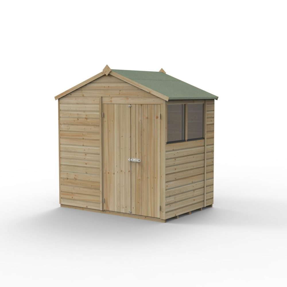 Forest Beckwood 7 x 5 Apex Shed - 2 Windows - Double Door - Image 3