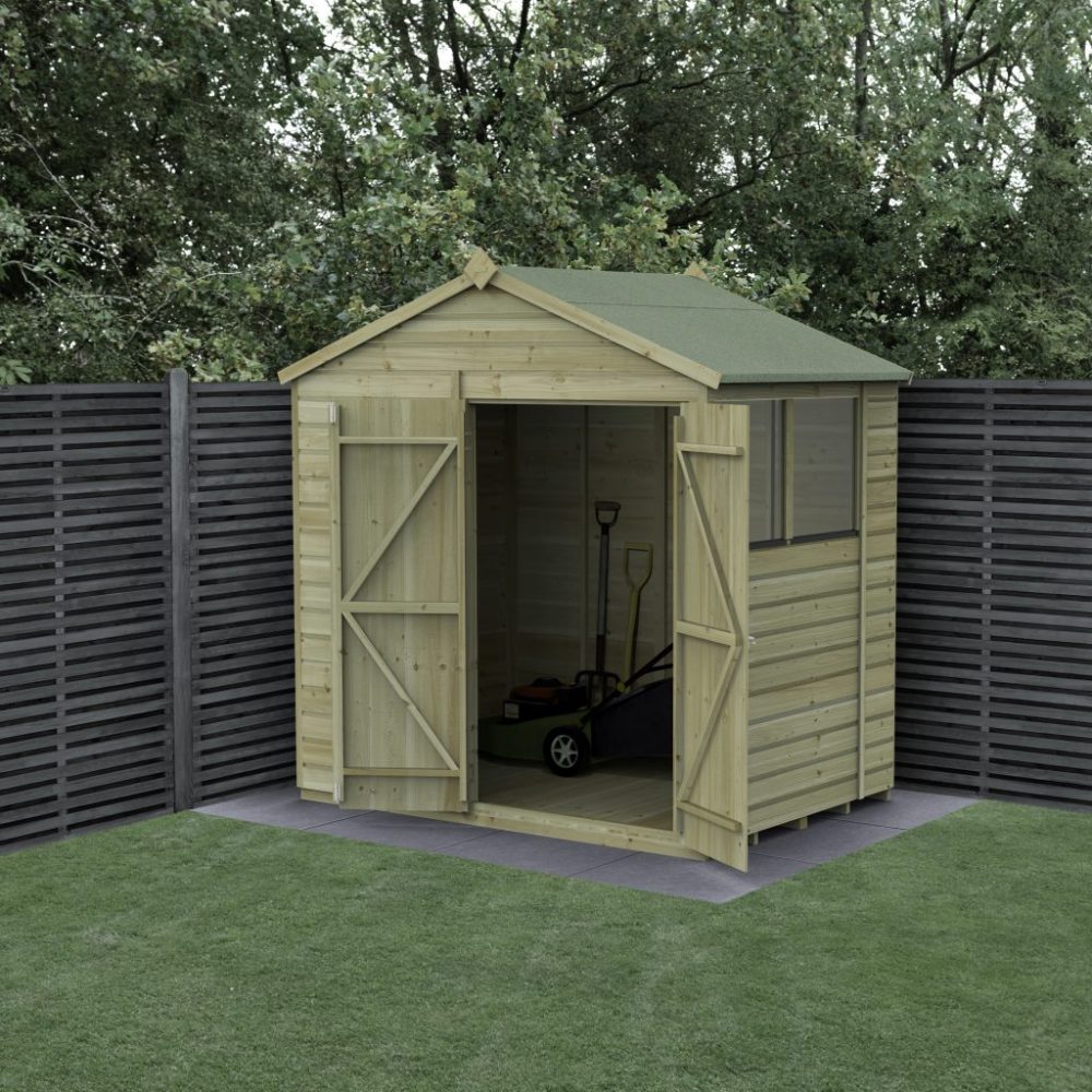 Forest Beckwood 7 x 5 Apex Shed - 2 Windows - Double Door