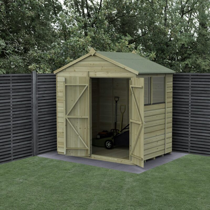 Forest Beckwood 7 x 5 Apex Shed - 2 Windows - Double Door