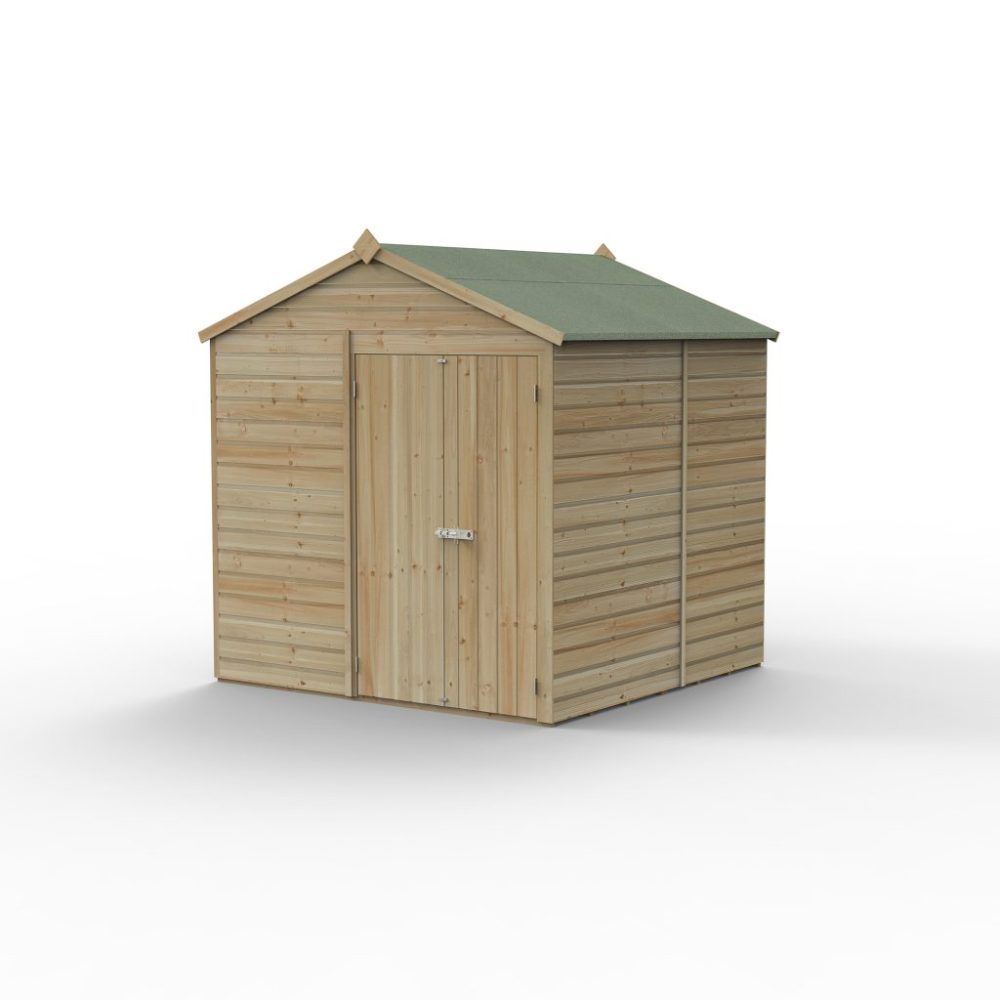 Forest Beckwood 7 x 7 Apex Shed - No Windows - Double Door - Image 3