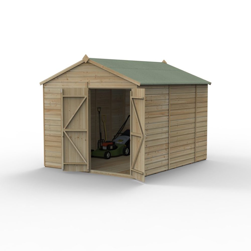 Forest Beckwood 8 x 10 Apex Shed - No Windows - Double Door - Image 2