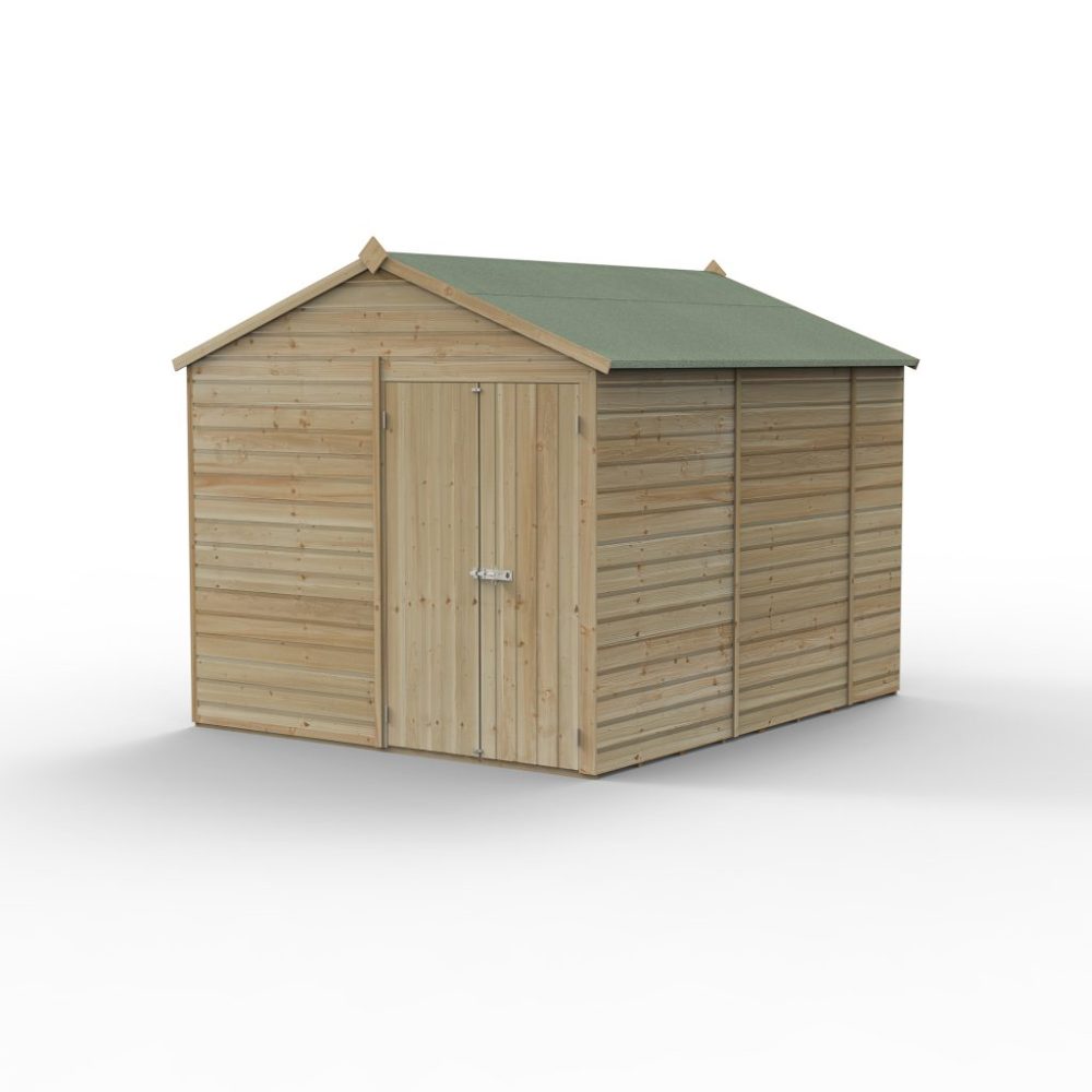 Forest Beckwood 8 x 10 Apex Shed - No Windows - Double Door - Image 3