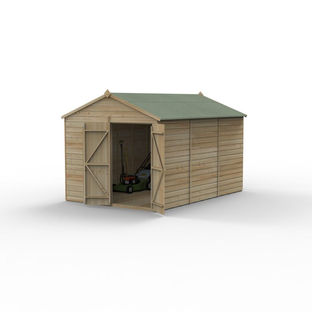 Forest Beckwood 8 x 12 Apex Shed - No Windows - Double Door - Image 2