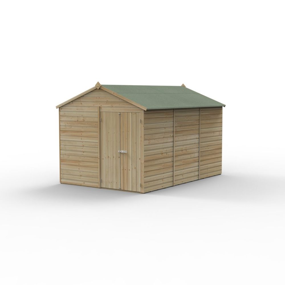 Forest Beckwood 8 x 12 Apex Shed - No Windows - Double Door - Image 3
