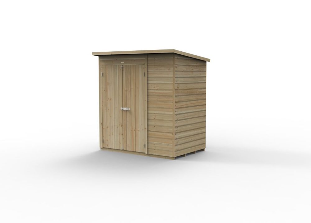 Forest Beckwood 6 x 4 Pent Shed - No Windows - Double Door - Image 3