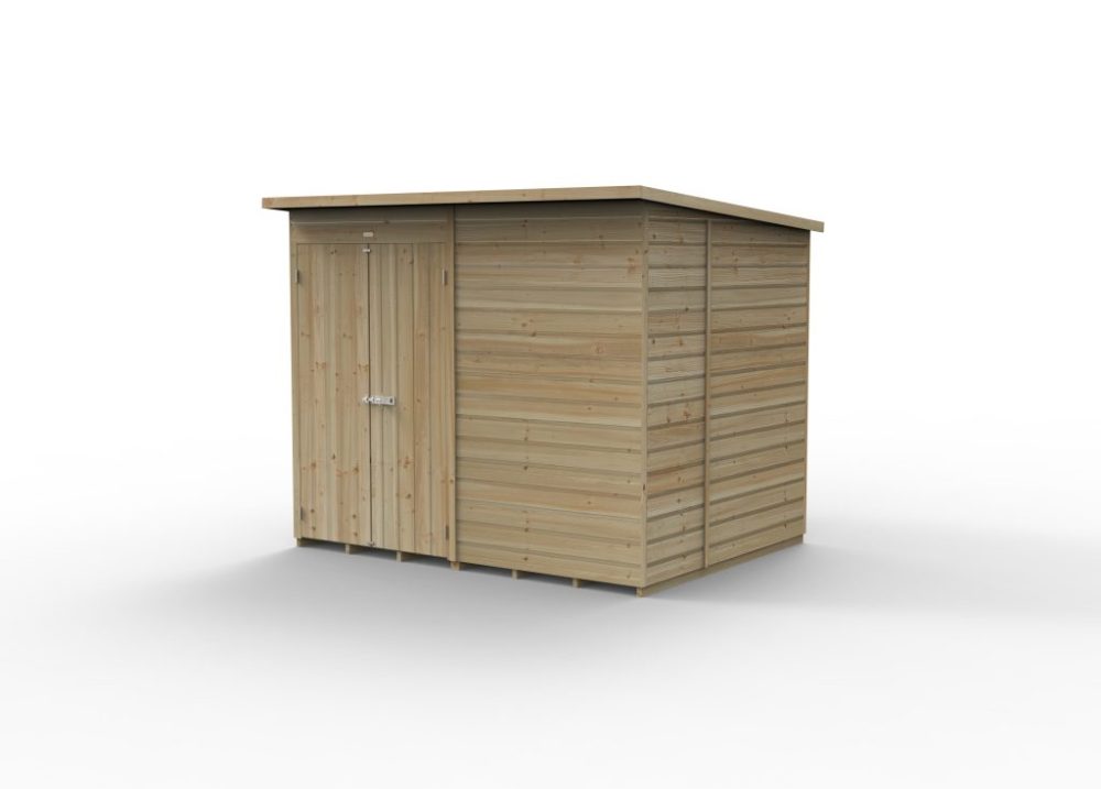 Forest Beckwood 8 x 6 Pent Shed - No Windows - Double Door - Image 3