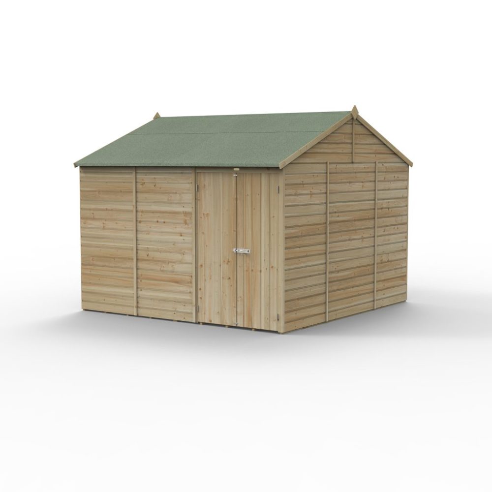 Forest Beckwood 10 x 10 Reverse Apex Shed - No Windows - Double Door - Image 3