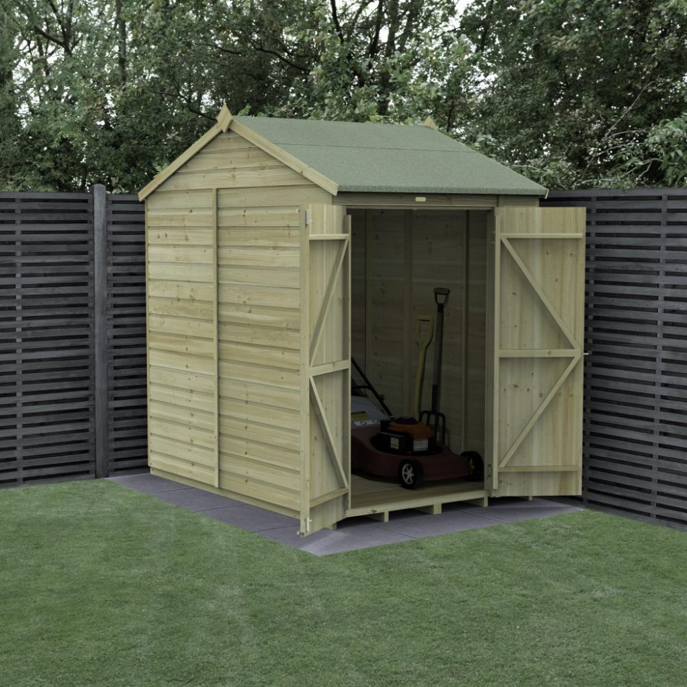 Forest Beckwood 5 x 7 Reverse Apex Shed - No Windows - Double Door