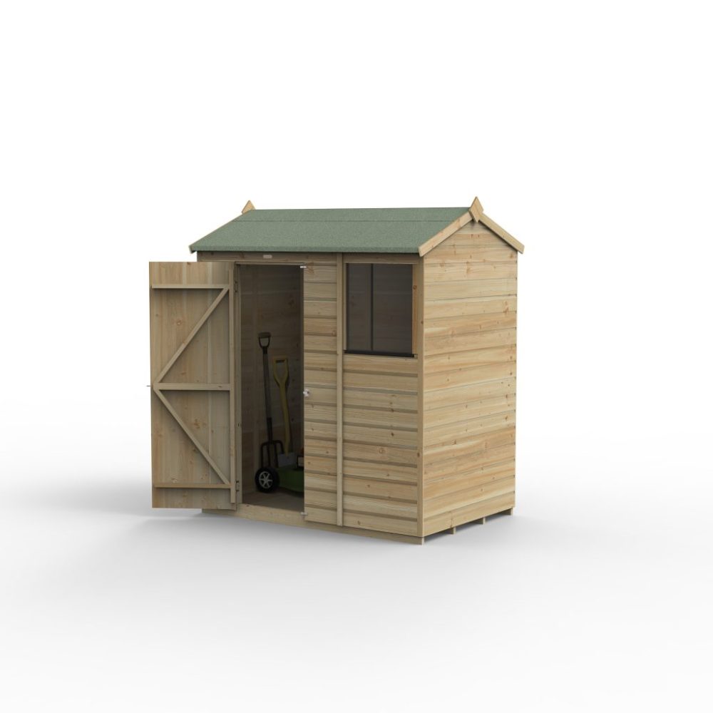 Forest Beckwood 6 x 4 Reverse Apex Shed - 1 Window - Image 2