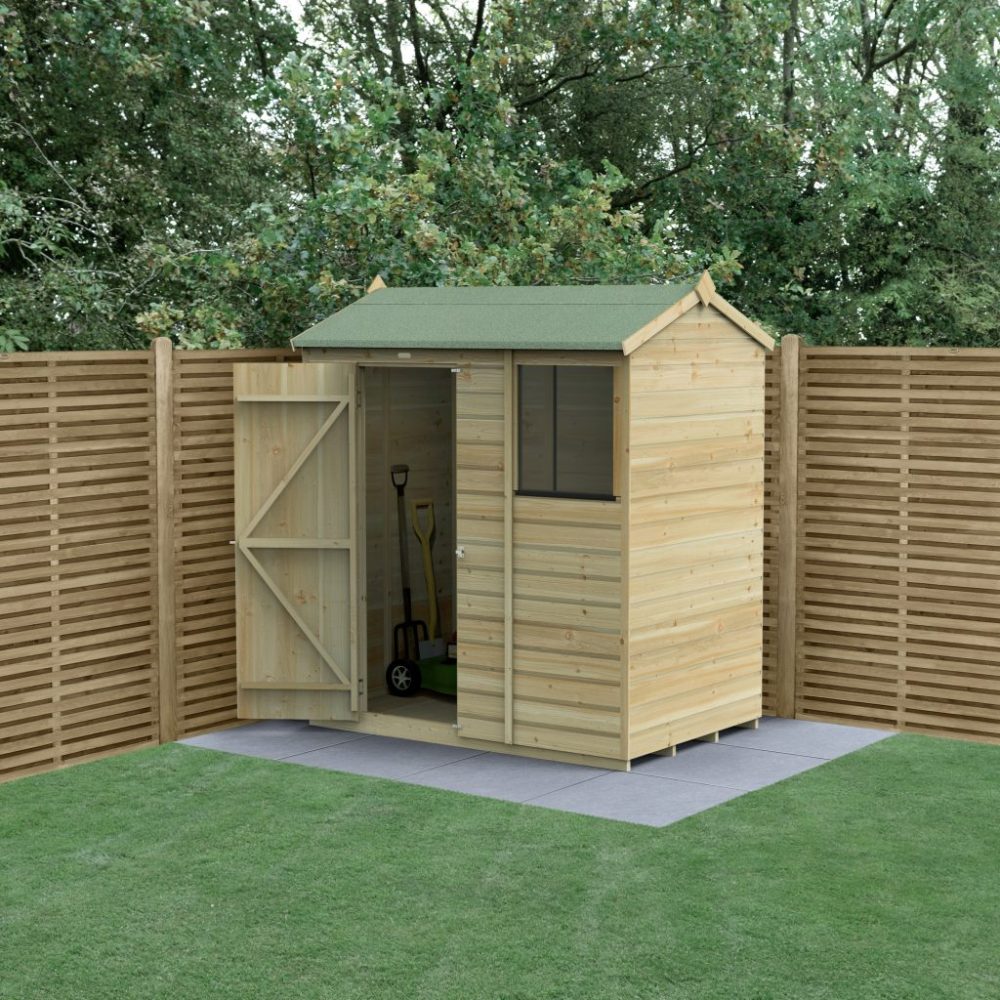 Forest Beckwood 6 x 4 Reverse Apex Shed - 1 Window