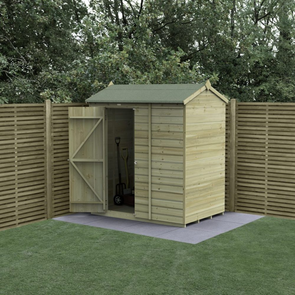 Forest Beckwood 6 x 4 Reverse Apex Shed - No Windows