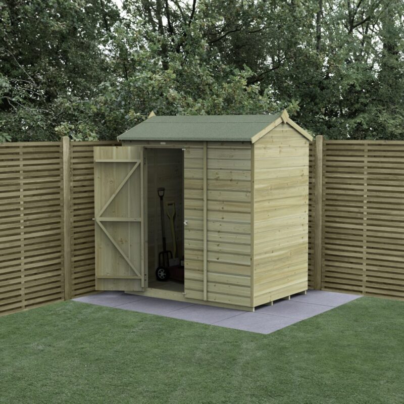 Forest Beckwood 6 x 4 Reverse Apex Shed - No Windows